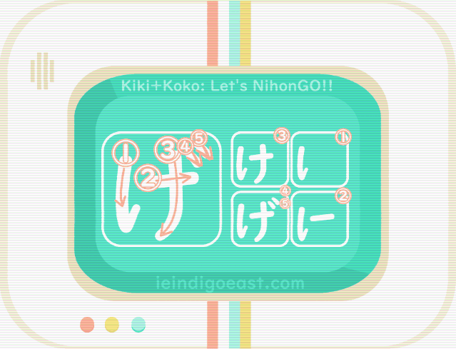 ひらがな書き順・げ